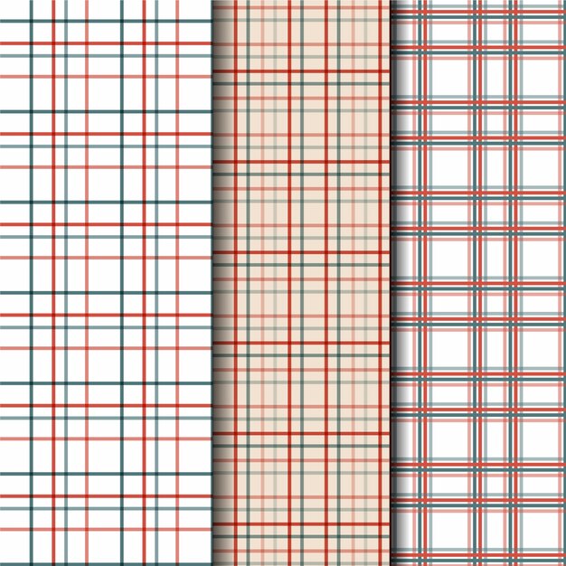 Flat christmas plaid pattern design