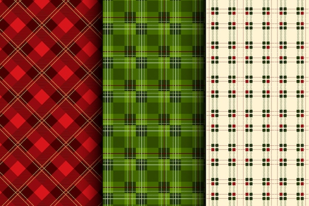 Flat christmas plaid pattern design