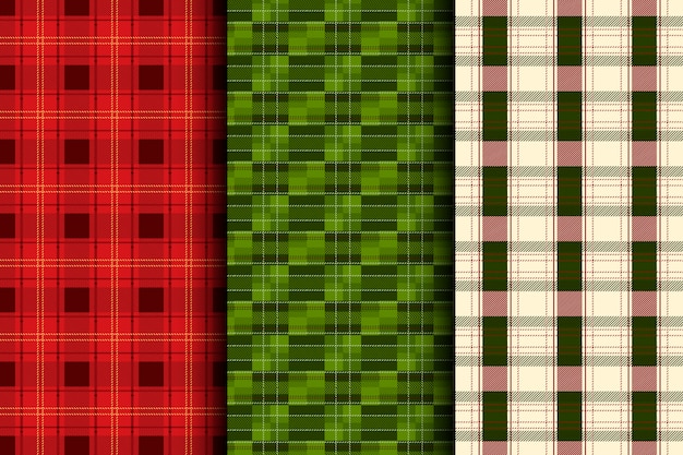 Flat christmas plaid pattern design