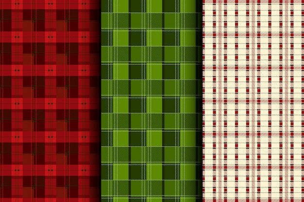 Flat christmas plaid pattern design