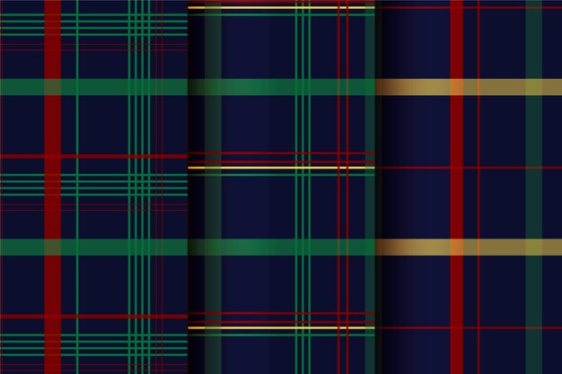 Flat christmas plaid pattern design