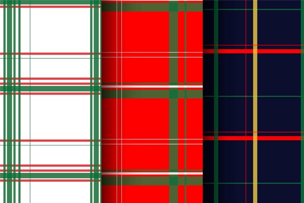 Flat christmas plaid pattern design