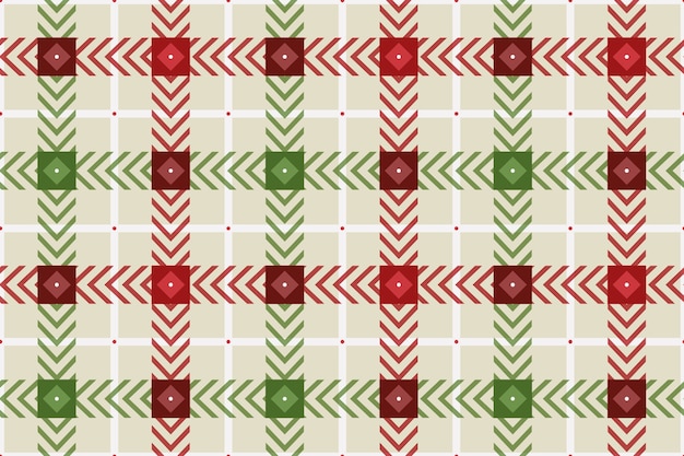 Free Vector flat christmas plaid pattern design