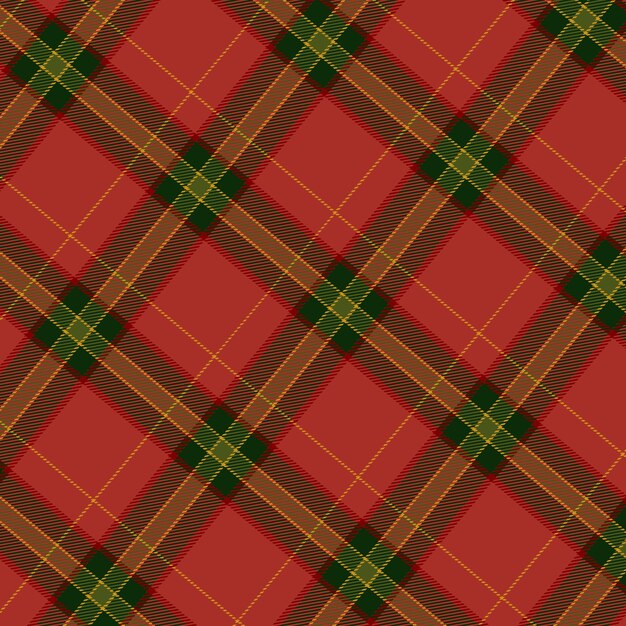 Flat christmas plaid pattern design