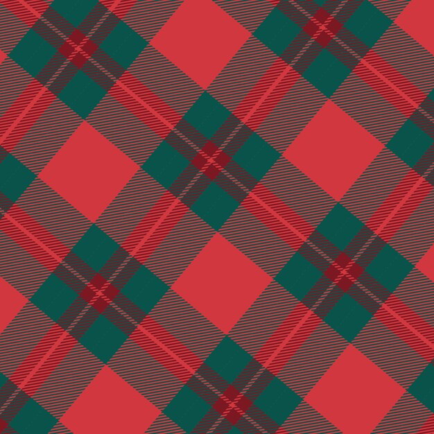 Flat christmas plaid pattern design