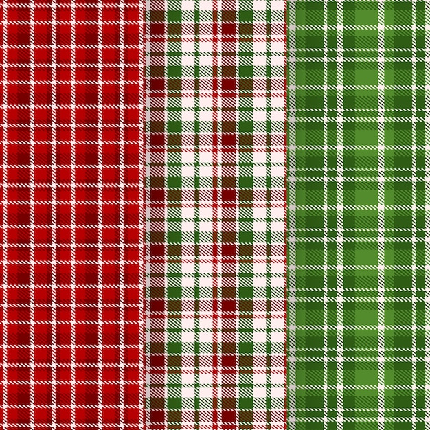 Flat christmas plaid pattern design