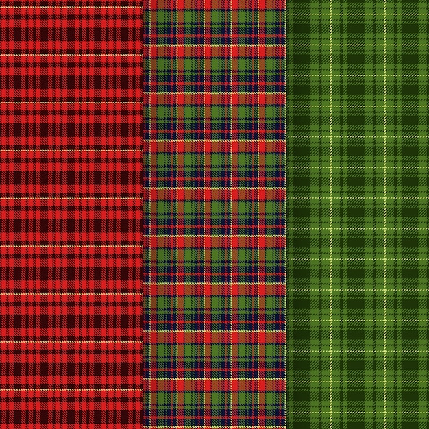 Flat christmas plaid pattern design