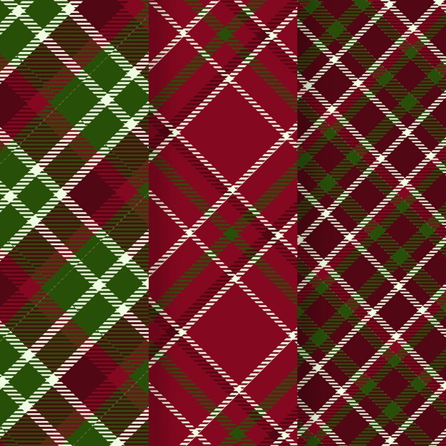 Flat christmas plaid pattern design