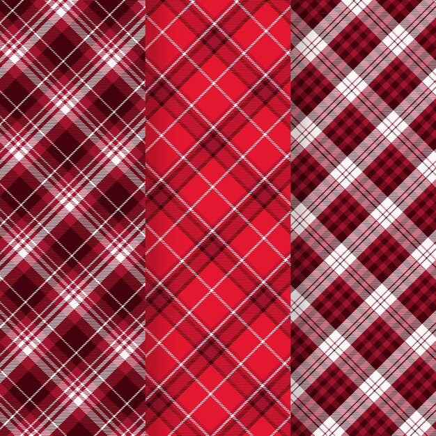 Flat christmas plaid pattern design