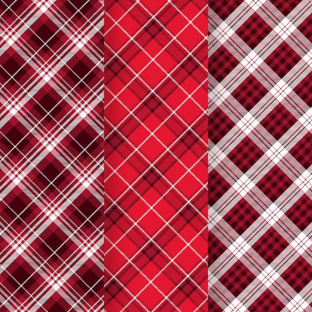 Flat christmas plaid pattern design