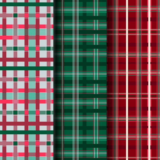 Flat christmas plaid pattern design