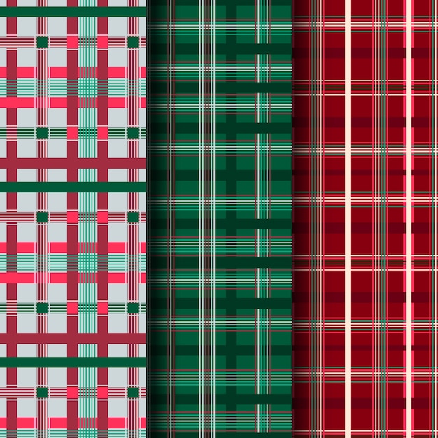 Flat christmas plaid pattern design