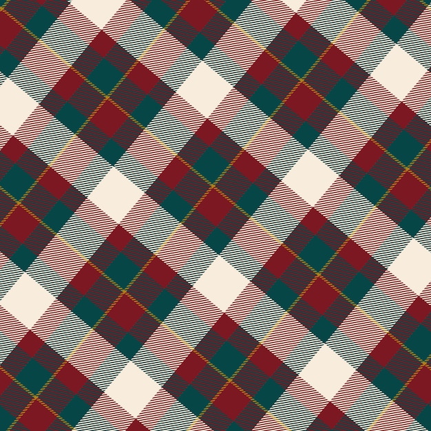 Flat christmas plaid pattern design