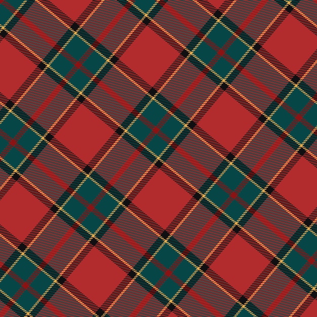 Flat christmas plaid pattern design