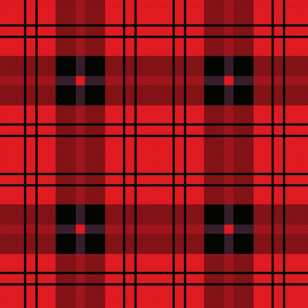 Flat christmas plaid pattern design