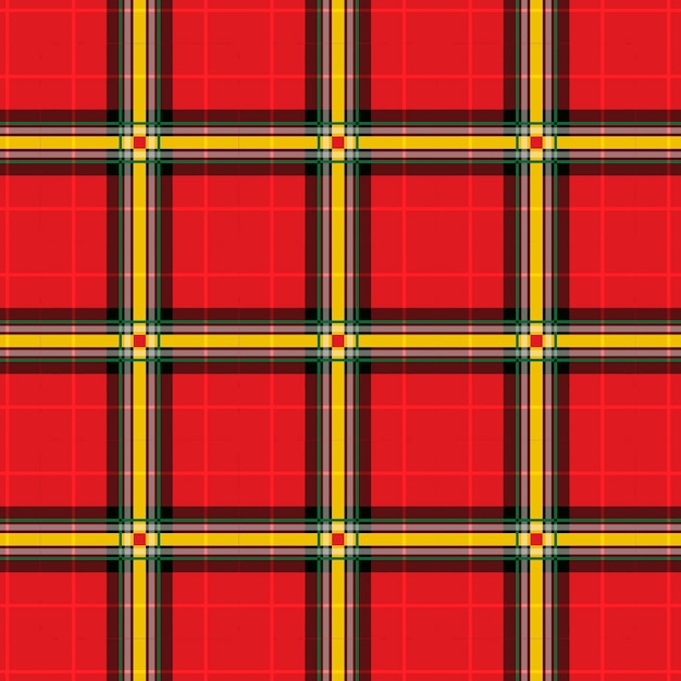 Flat christmas plaid pattern design