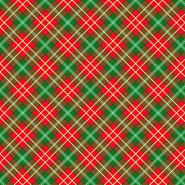 Flat christmas plaid pattern design