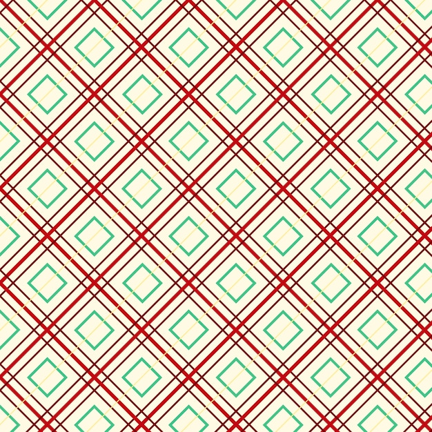 Flat christmas plaid pattern design