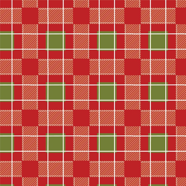 Flat christmas plaid pattern design