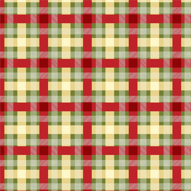 Flat christmas plaid pattern design