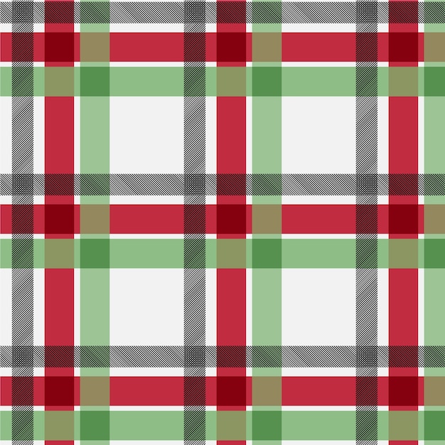 Free Vector flat christmas plaid pattern design