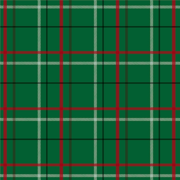 Flat christmas plaid pattern design