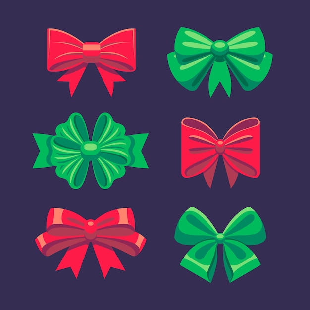 Flat christmas ribbon collection