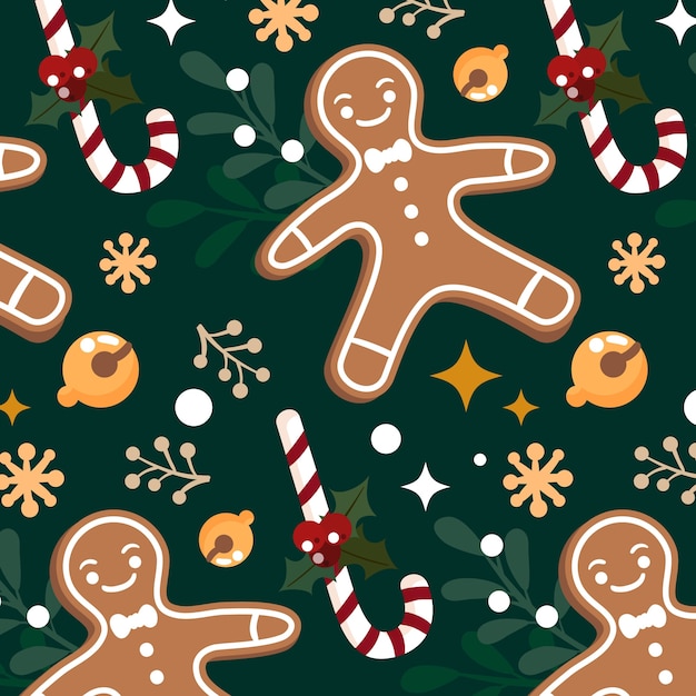 Flat christmas season pattern design