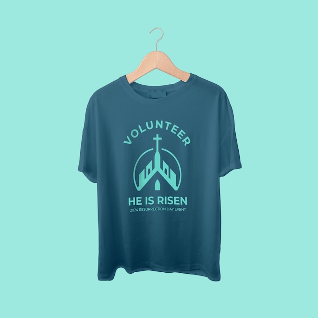 Flat church volunteer t shirt