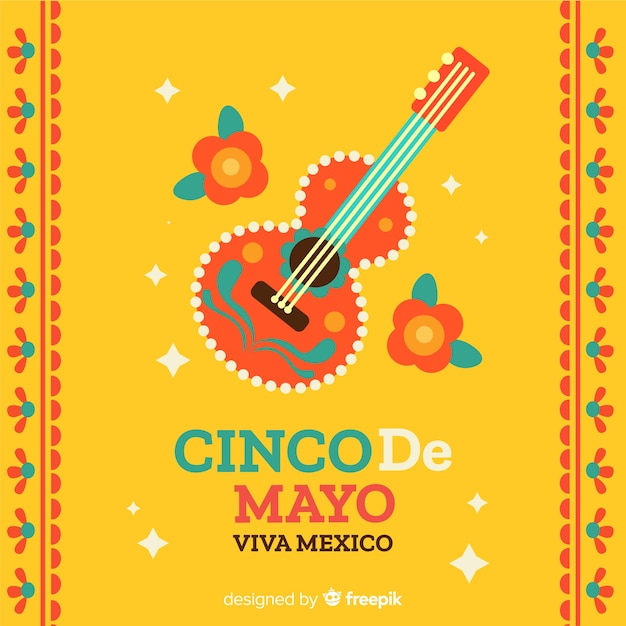 Flat cinco de mayo background