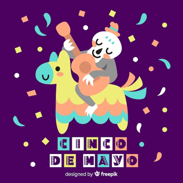 Flat cinco de mayo background