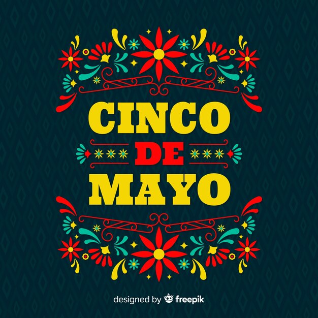 Flat cinco de mayo background