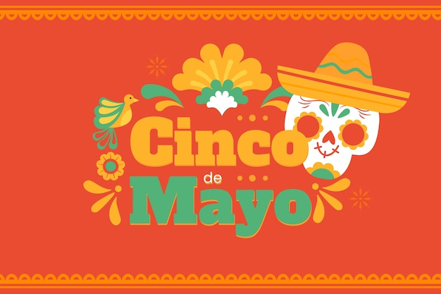 Flat cinco de mayo background