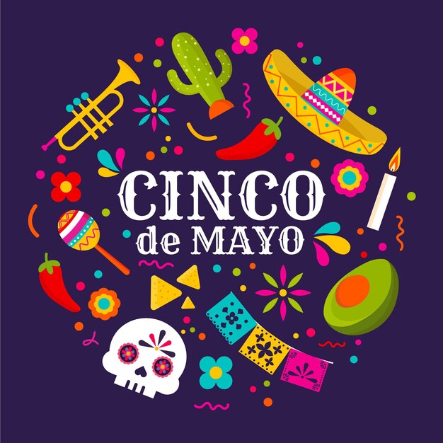 Flat cinco de mayo illustration