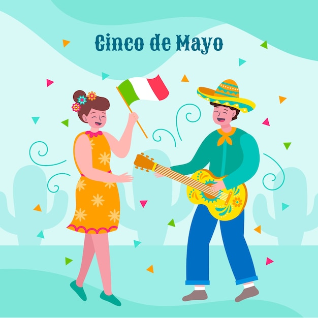 Flat cinco de mayo illustration