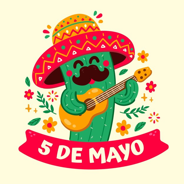 Flat cinco de mayo illustration