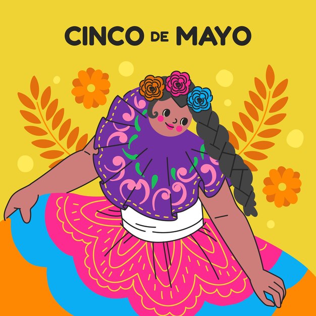 Flat cinco de mayo illustration