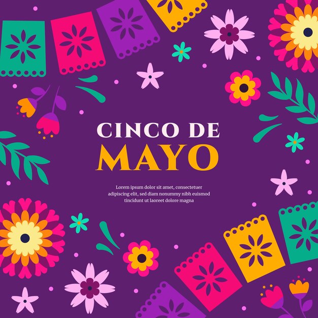 Free Vector flat cinco de mayo illustration