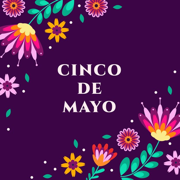 Flat cinco de mayo illustration