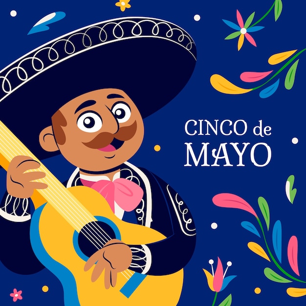 Flat cinco de mayo illustration