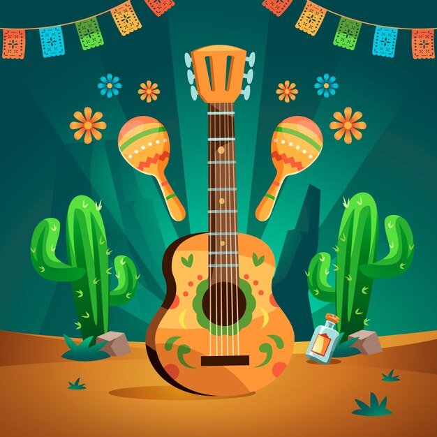 Flat cinco de mayo illustration