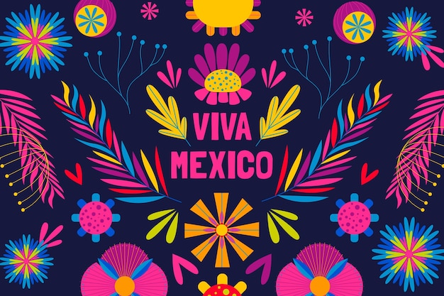 Flat cinco de mayo mexican background