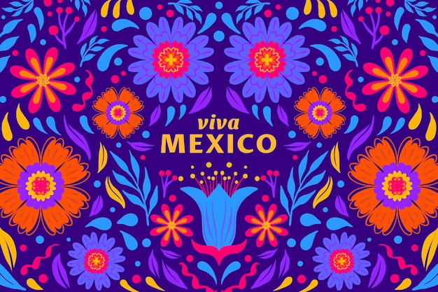 Flat cinco de mayo mexican background