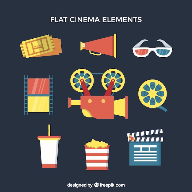 Flat cinema element collection