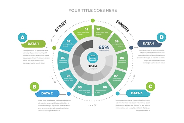 Flat circular diagram infographic