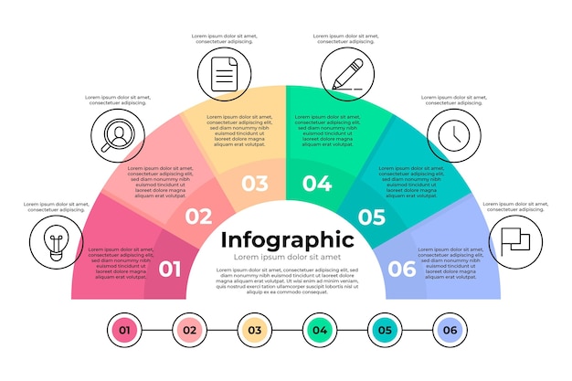 Flat circular diagram infographic