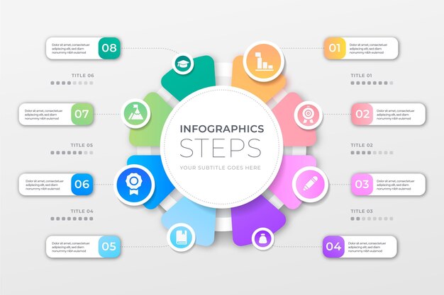 Flat circular diagram infographic