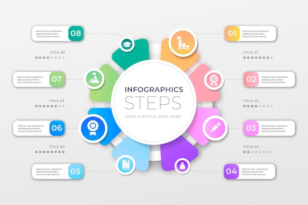 Flat circular diagram infographic