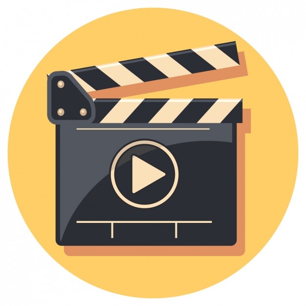 Free Vector flat clapperboard icon