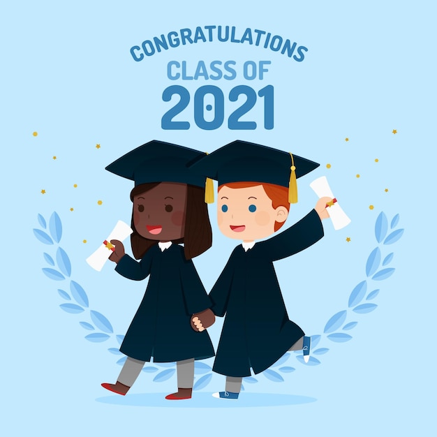 Flat class of 2021 illustration